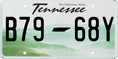 TN license plate B7968Y