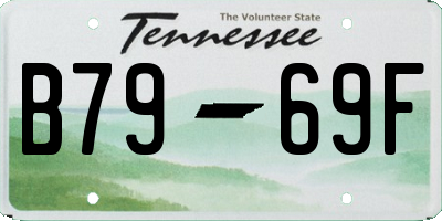 TN license plate B7969F