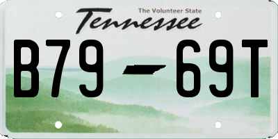 TN license plate B7969T