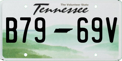 TN license plate B7969V