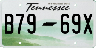 TN license plate B7969X