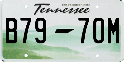 TN license plate B7970M