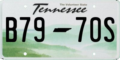 TN license plate B7970S
