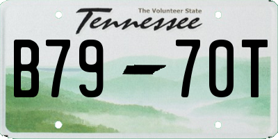 TN license plate B7970T