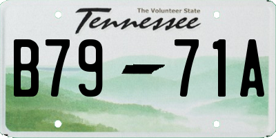 TN license plate B7971A