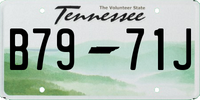 TN license plate B7971J