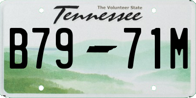 TN license plate B7971M