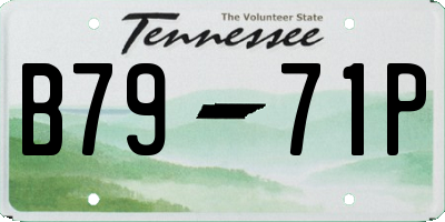 TN license plate B7971P