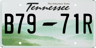 TN license plate B7971R