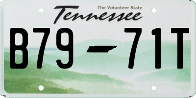 TN license plate B7971T