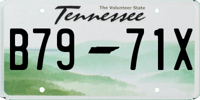 TN license plate B7971X
