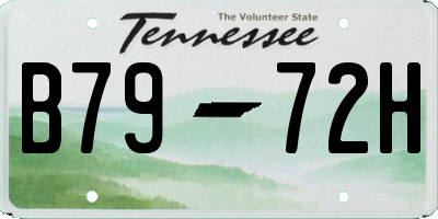 TN license plate B7972H