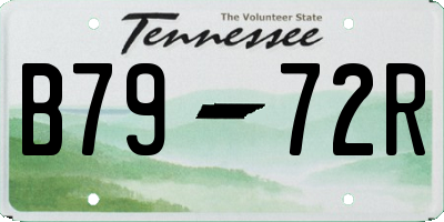 TN license plate B7972R