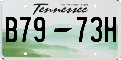 TN license plate B7973H