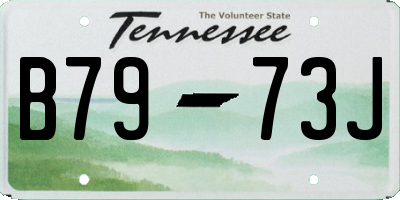 TN license plate B7973J