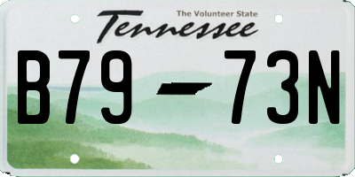 TN license plate B7973N