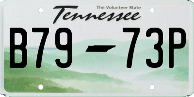 TN license plate B7973P