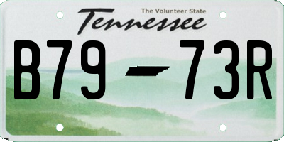 TN license plate B7973R