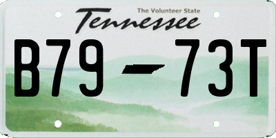 TN license plate B7973T