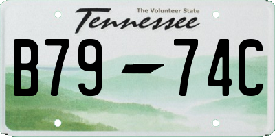 TN license plate B7974C