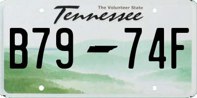 TN license plate B7974F
