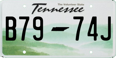 TN license plate B7974J