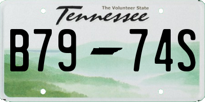 TN license plate B7974S