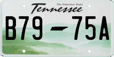 TN license plate B7975A
