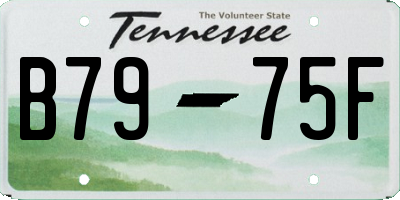 TN license plate B7975F