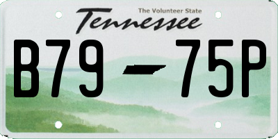 TN license plate B7975P