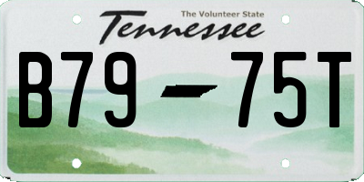 TN license plate B7975T