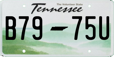 TN license plate B7975U