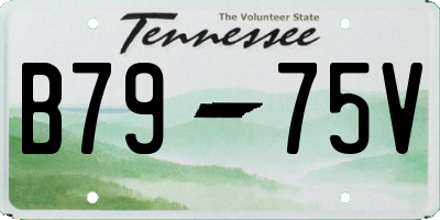 TN license plate B7975V