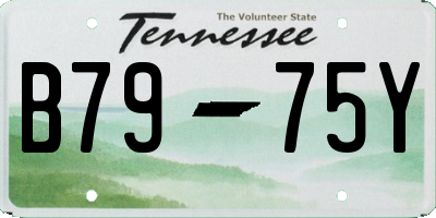 TN license plate B7975Y