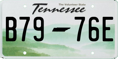 TN license plate B7976E