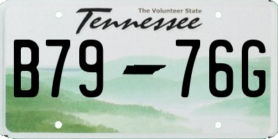TN license plate B7976G