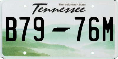TN license plate B7976M