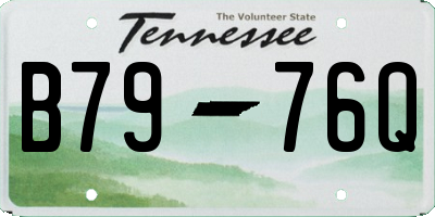 TN license plate B7976Q