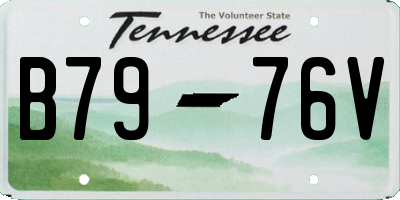 TN license plate B7976V