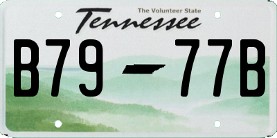 TN license plate B7977B
