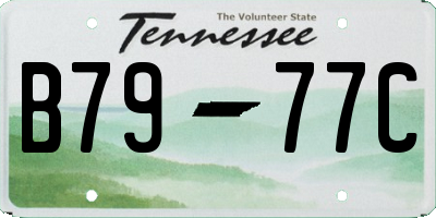 TN license plate B7977C