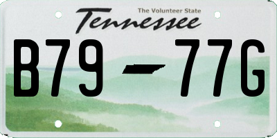 TN license plate B7977G