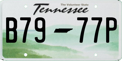 TN license plate B7977P