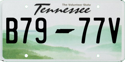 TN license plate B7977V