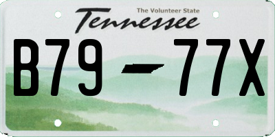 TN license plate B7977X