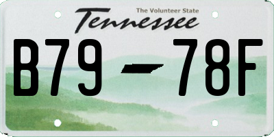 TN license plate B7978F
