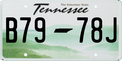 TN license plate B7978J