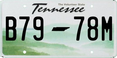 TN license plate B7978M