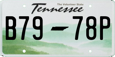 TN license plate B7978P