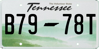 TN license plate B7978T